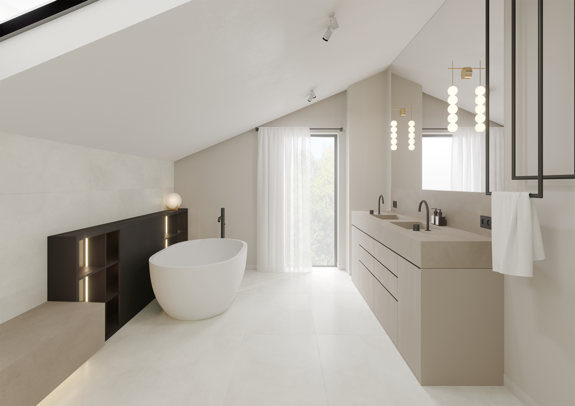 Hochwertiges Bad mit Wellness-Charakter von HOME