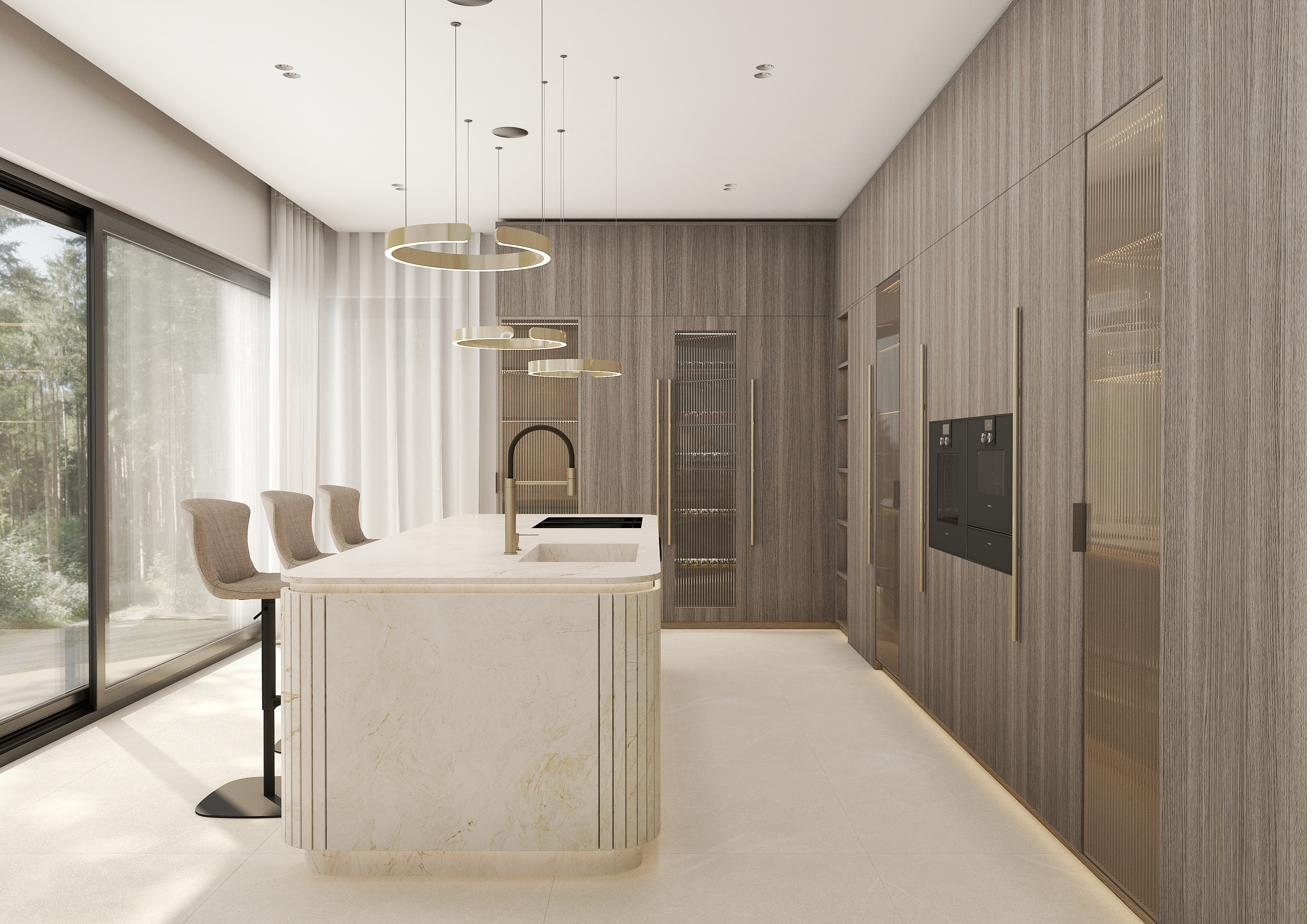 3D-Visualisierung einer von HOME geplanten Raumgestaltung